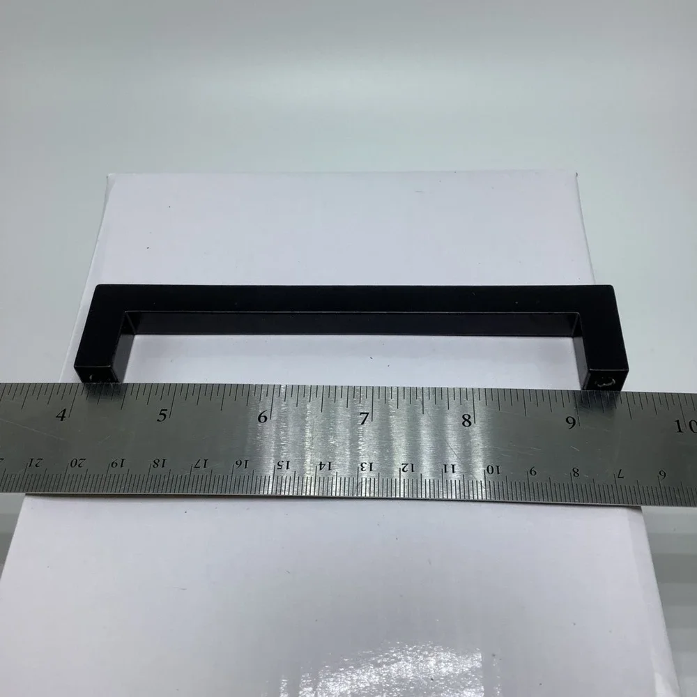 12 Silverline Solid Square Bar Pulls Cabinet Handles Matte Black‎